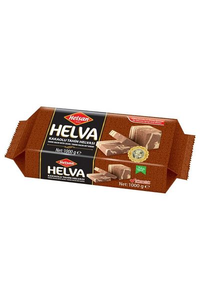 HELSAN Kakao Tahini Halva 1000 Gr (Glucose and Gluten Free)