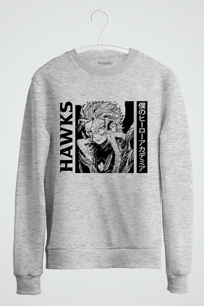 karikatürstore Hawks Keigo Takami My Hero Academia Printed Anime Sweatshirt