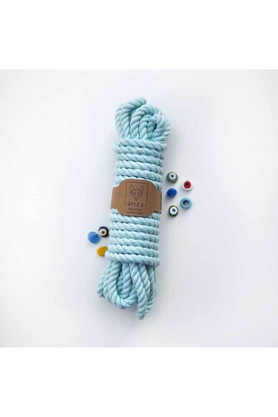 Ritzz 10mm // 3 Twist // Βαμβακερό σχοινί // Μέντα / 500 γραμμάρια