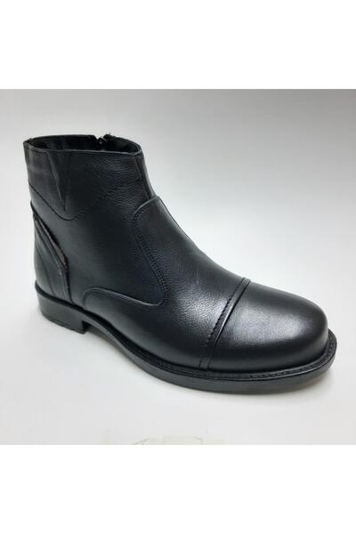 Adnan Bozkaya Genuine Leather Rubber Sole Non-Slip Sole Winter Men's Boots