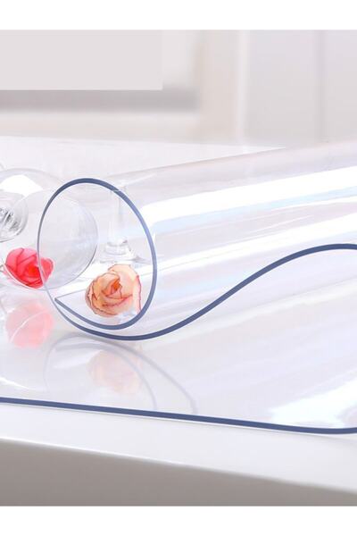ERKSOLHOME Ceren Şeffaf 1,3 Mm En 100 Cm Kalın Pvc Kaymaz Masa Örtüsü Koruyucu