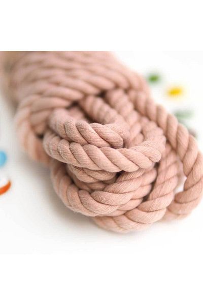 Ritzz 10mm // 3 Twist // Βαμβακερό σχοινί // Δέρμα / 500 γραμμάρια