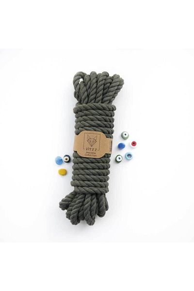 Ritzz 10mm // 3 Twist // Βαμβακερό σχοινί // Χακί / 500 γραμμάρια