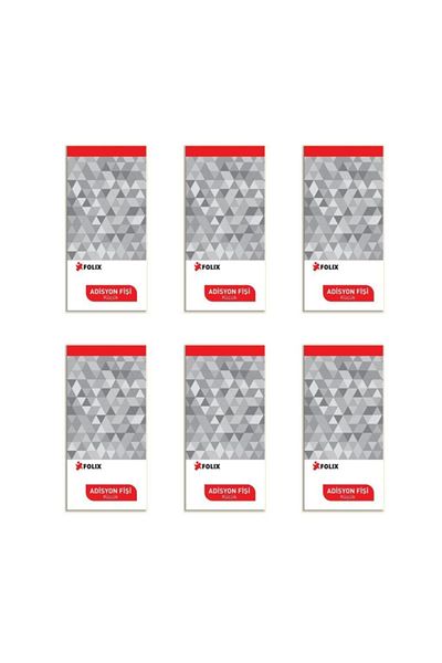 Folix 6 bucăți chitanțe mici numerotate - 7,5 x 15 cm
