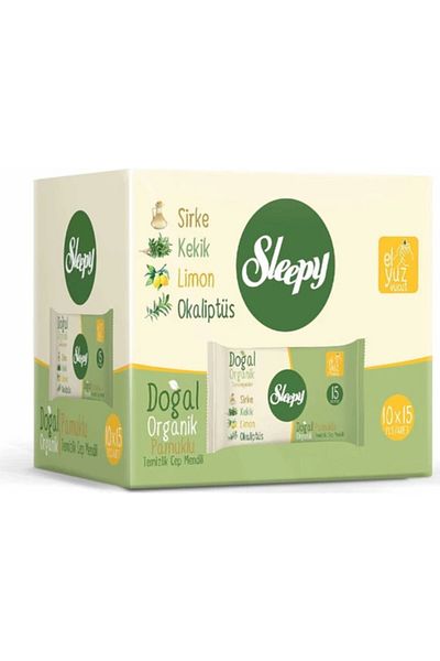Sleepy 10 Pack Natural Organic Cotton - Pocketed Wipes