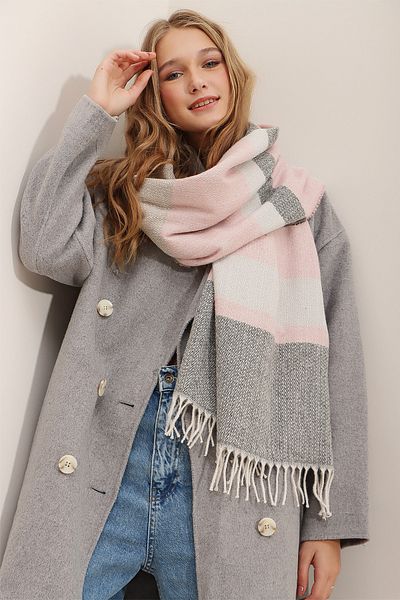Trend Alaçatı Stili Schultertuch - Mehrfarbig - Casual