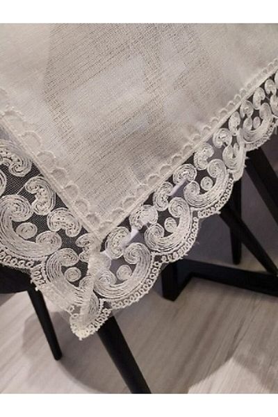 Çeyiz Bahçesi Față de masă din in Jotem crem 160&220