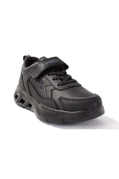 Kinetix Fergus Pu Negru Gri Pantofi sport ortopedici zilnici pentru băieți
