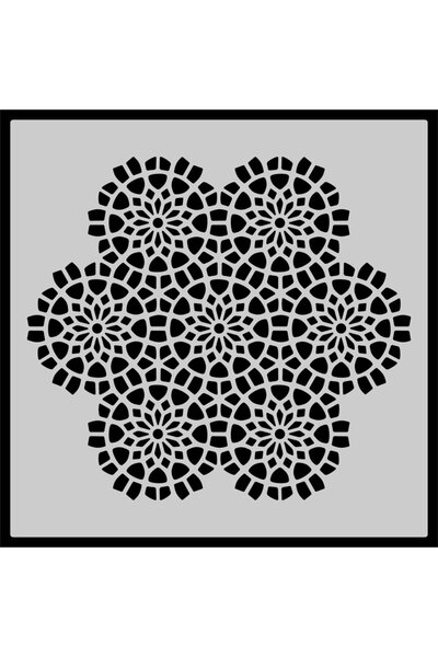 ada sanatsal استنسل ماندالا قالب الرسم H010