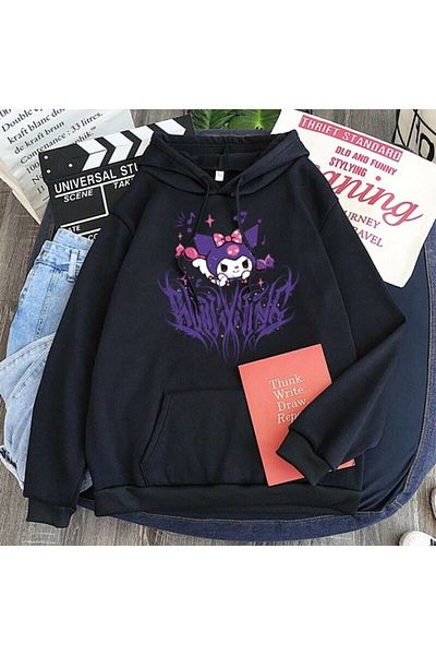 Köstebek Суичър с качулка I Harajuku Kuromi Gothic (унисекс)