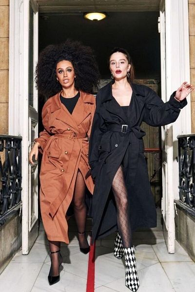 IAMNOTBASIC Women's Black Samantha Trench Coat