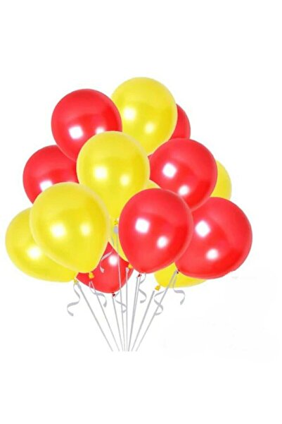 BEST PARTİ DOĞUM GÜNÜ PARTİ SÜSLERİ 30 Yellow-red Metallic Balloon Concept