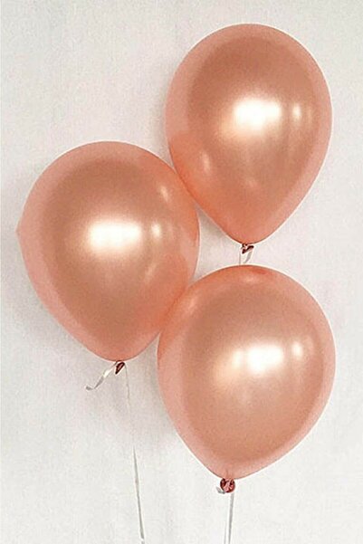 BEST PARTİ DOĞUM GÜNÜ PARTİ SÜSLERİ Metallic Rose Gold Balloon 20pcs