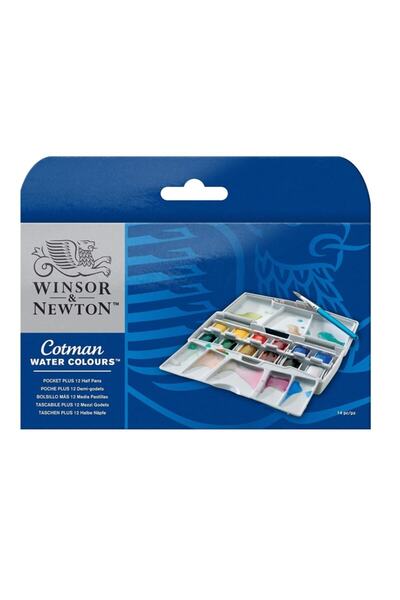 Winsor Newton Cotman 12 Color Tablet Watercolor