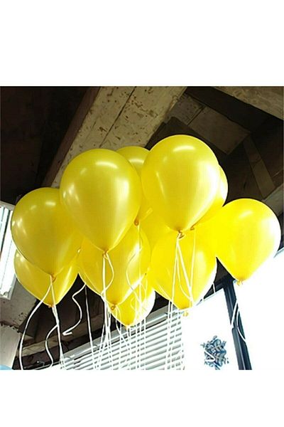 BEST PARTİ DOĞUM GÜNÜ PARTİ SÜSLERİ Metallic Yellow Balloon 20pcs