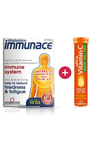 Vitabiotics Bağışıklığa Ultra Destek Paketi - Immunace + Ultra Vitamin C
