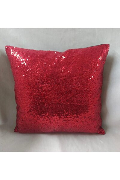 YILMAZHOME Sequin Cushion Cover - (red-43x43 Size)