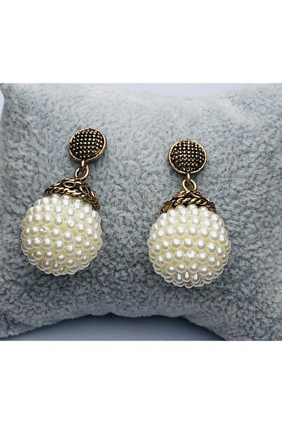 Ceso Accesories Bronze Pearl Earrings