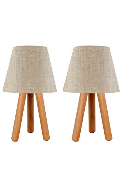 EvLight Triple Room Set Chandelier and Wooden Lampshade Kumbeige