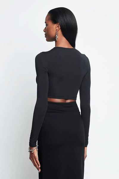IAMNOTBASIC Long Sleeve Crop Women's Cotton Top