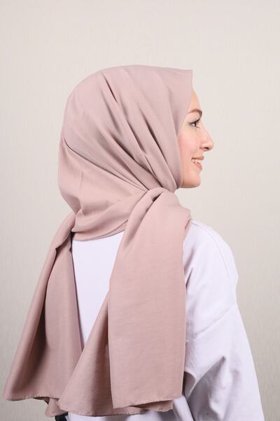 Hint İpek شال جاز قطني بلون سادة - نمط-01 - لون-22