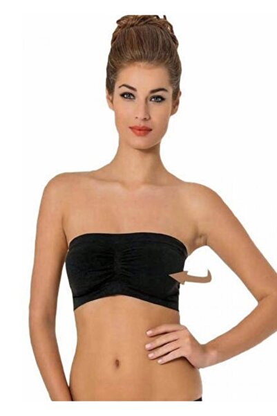 Bestin Ženski crni podstavljeni Bez bretela grudnjak