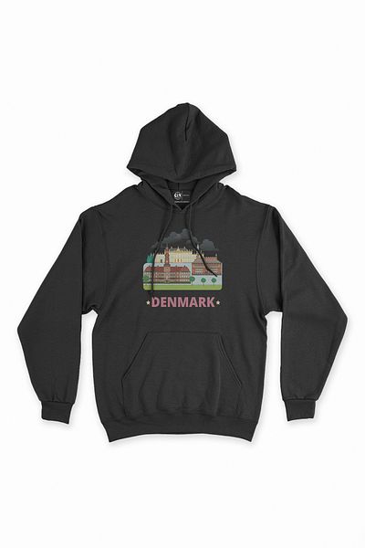Cix Черен суитшърт с качулка Denmark - Hoodie