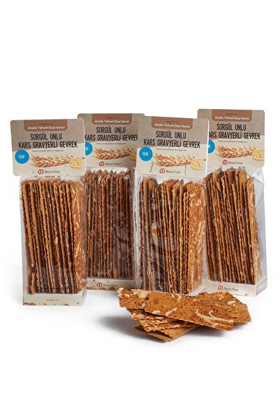 Beyaz Fırın Dörtlü Sorgül Unlu Kars Gravyerli Gevrek Paketi