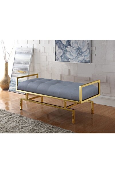 HAR DESİGN Elegance Ayak Ucu Puf&bench - Füme