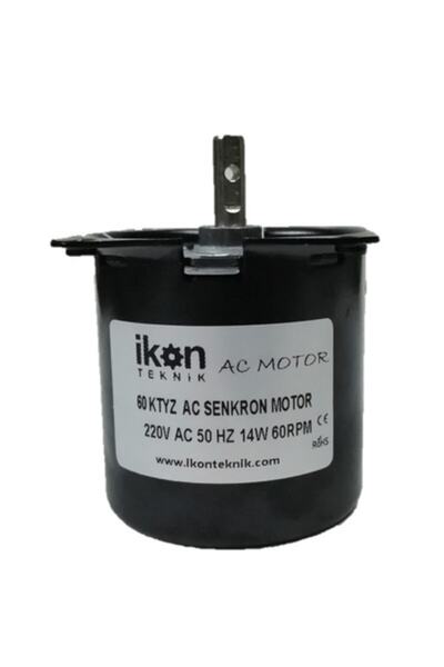 İKON TEKNİK AC SENKRON MOTOR 60 KTYZ 14 Watt 60 RPM 220 Volt