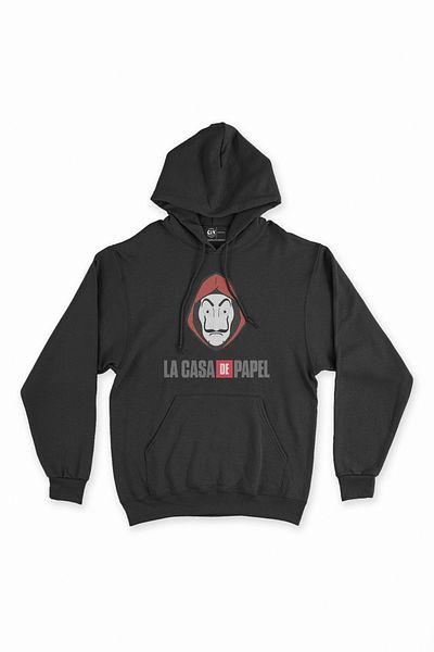 Cix Φούτερ La Casa De Papel Μαύρη κουκούλα με κουκούλα