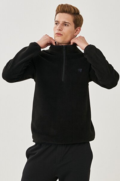 WRANGLER Regular Fit Regular Cut Half Zipper Polar-black