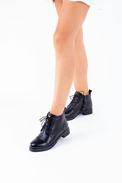 ALBİNİ Hakiki Deri Taş Detaylı Kadın Günlük Bot 3070021k