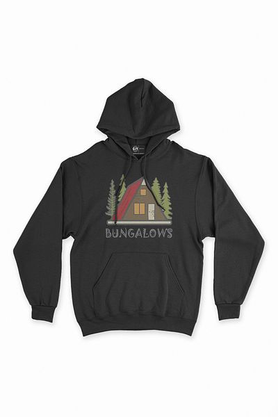 Cix Hanorac cu glugă neagră Bungalows