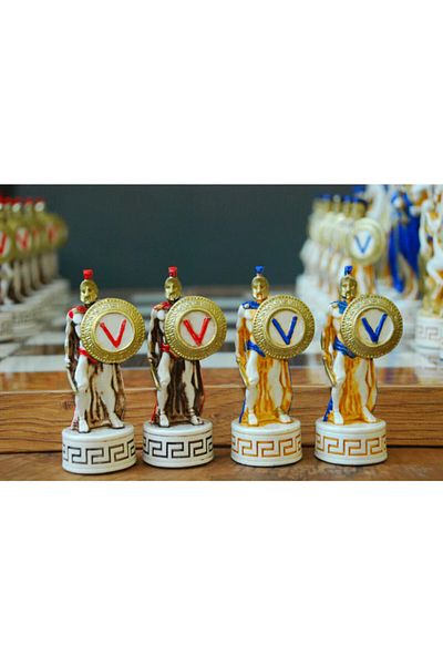 megame Backgammon and Chess Set 2 in 1 Hand Painted Chess Figures Luxury Gift Decoration Backgammon