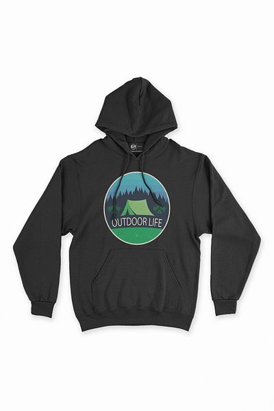 Cix Φούτερ με μαύρη κουκούλα Outdoor Life Hoodie