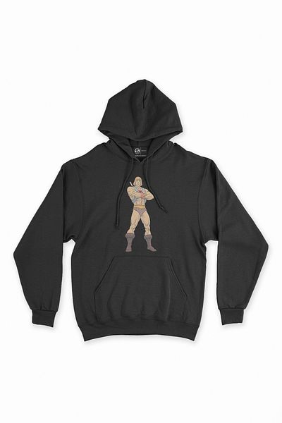 Cix Hanorac negru cu glugă He-man - Design de hanorac