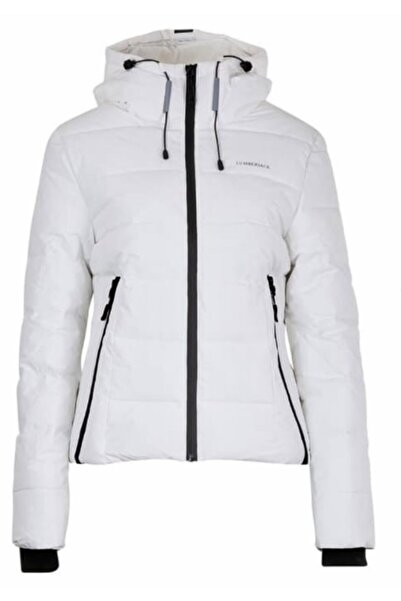 lumberjack Kadın Beyaz Renk Kalın Şişme Mont Kapşonlu Sn31 Apreskı Coat