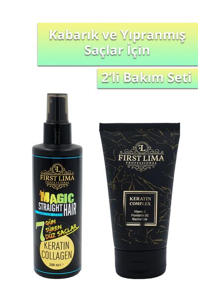 First Lima Professional Etkili Onarım Sağlayan Keratin Bakım Kremi & 7 Gün Süren Düzleştirici Keratin Sprey