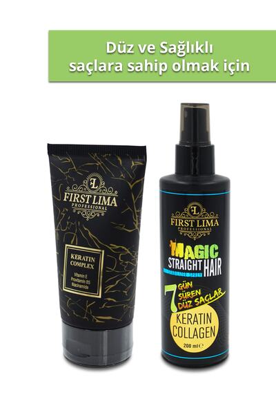 First Lima Professional Etkili Onarım Sağlayan Keratin Bakım Kremi & 7 Gün Süren Düzleştirici Keratin Sprey