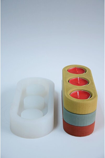REALİTY YAPI Tealight (mumluk) Silikon Kalıbı (üçlü)