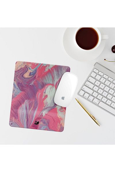 Özer Store Colorful Pattern Rectangular Mouse Pad with Wrist Support Mouse Pad