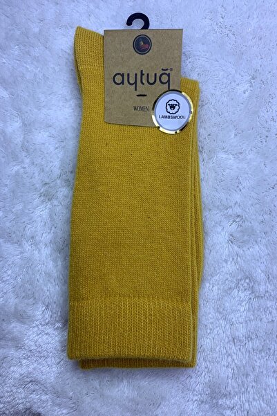 PIRILTILİNA E-TİCARET Aytuğ Kadın Koyun Yünü ( Lambswool) Düz Renk Çorap