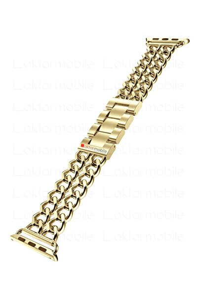 AktarMobile Watch 9 8 7 6 Se 5 4 3 2 1 - 42 / 44 / 45 Mm Uyumlu Zincirli Meta...