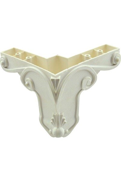 Gürçay Mobilya Ayağı Plastik Aslan Beyaz 9cm (4 Adet)