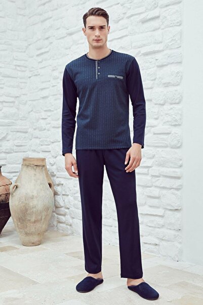 Eros Εσε29060 Εντ. Σετ πιτζάμες O Neck Jacquard Uk.pijama 22k