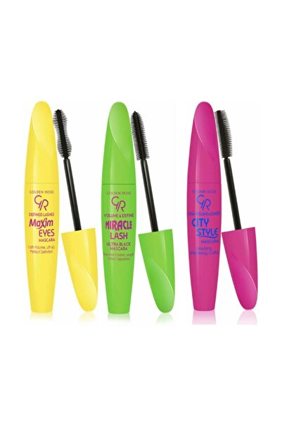 Golden Rose Maskara Maxim Eyes Mascara + Volume & Define Miracle Lash + Mega ...