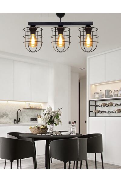 Etsylight Lampy Dizilone 3 Mutfak Avize, Yemek Odası, Salon Avize