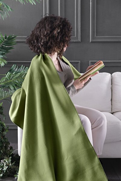 Denizli Concept Bloom Polar Shoulder Shawl Khaki Green 70x170 Cm