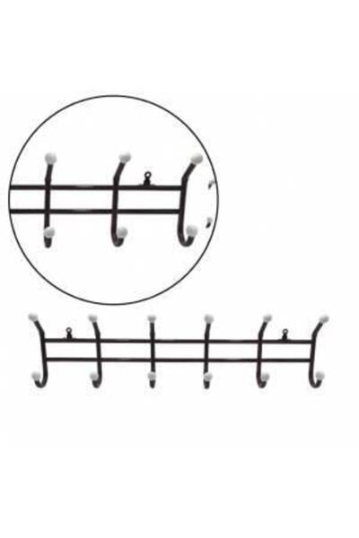 abnturk Duvara Monte 12 Kancalı Metal Duvar Askısı Kapı Arkası Askılık Kıyafe...